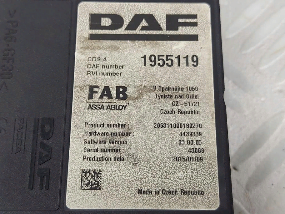 1955119 Блок управления CDS-4 DAF XF 106 Euro 6 Львов - изображение 3