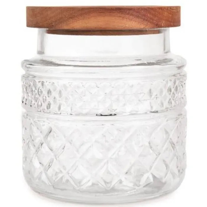 Емкость стеклянная SNT с деревянной крышкой 500мл круглая 32258 Одесса - изображение 1