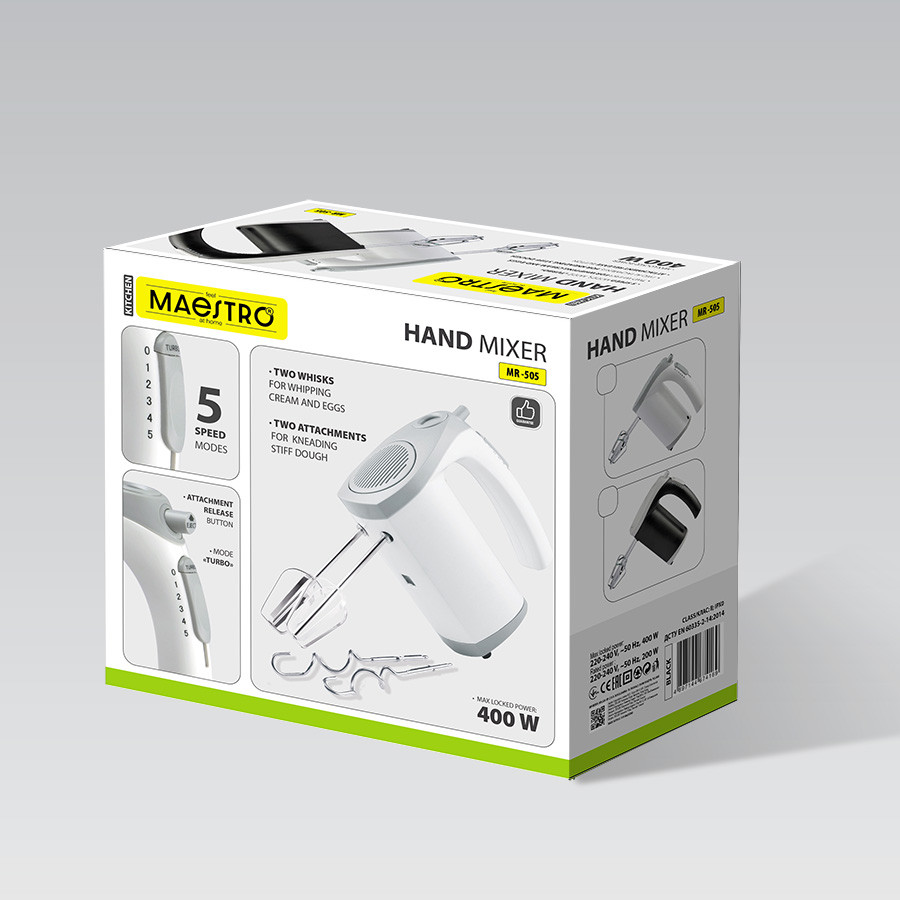 Миксер ручной Maestro MR-505Black 400 Вт черный Киев - изображение 6