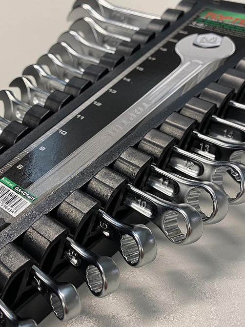 Набор рожково-накидных ключей TOPTUL 14 шт. 6-24мм GAAC1401 Харків - зображення 5