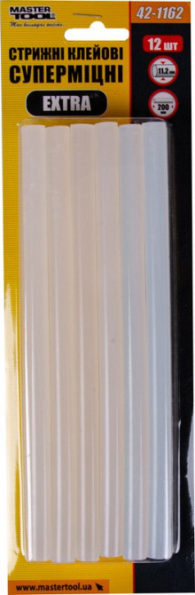 Стержни клеевые MASTERTOOL EXTRA 11.2х200 мм 12 шт суперпрочные 42-1162 Харків - зображення 2