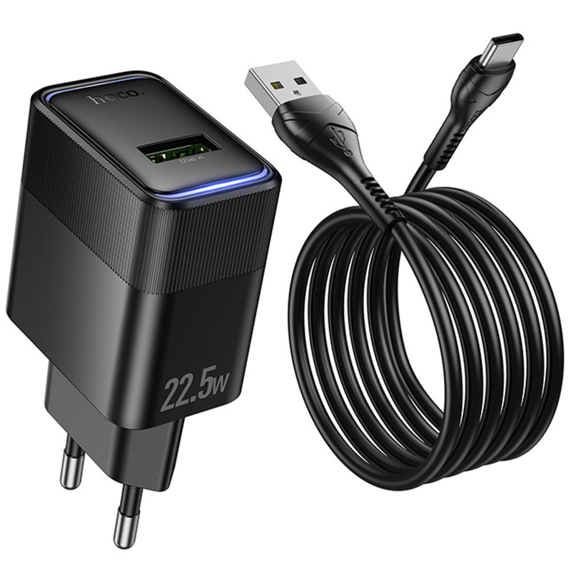 СЗУ Hoco CS111A Lounge PD22.5W (1USB-C) + кабель USB to Type-C Херсон - изображение 4