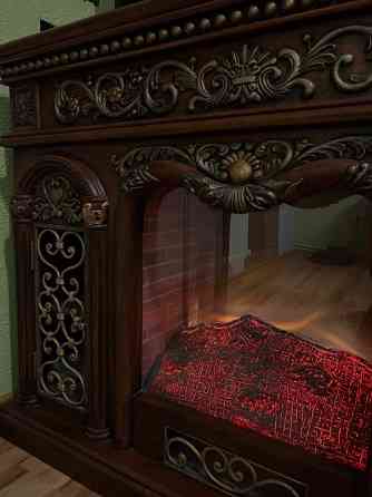 Штучний камін з натурального дерева Белая Церковь