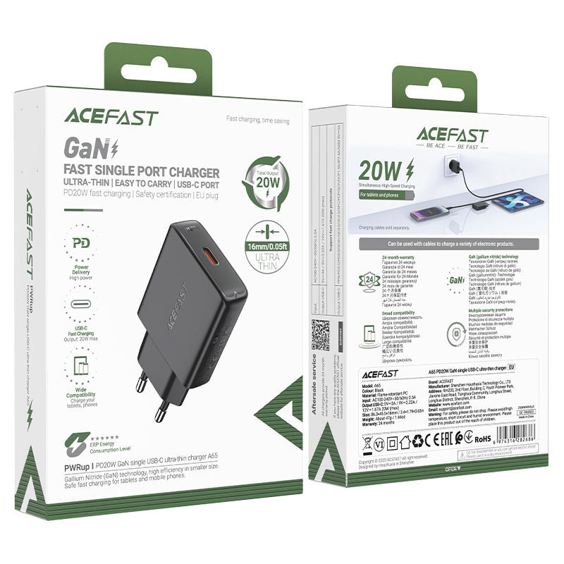 СЗУ Acefast A65 PD20W GaN (USB-C) Херсон - изображение 6