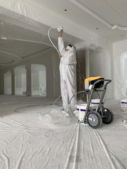 Безвоздушне Фарбування - стін, стелі , колон - висока якість Київ - зображення 1