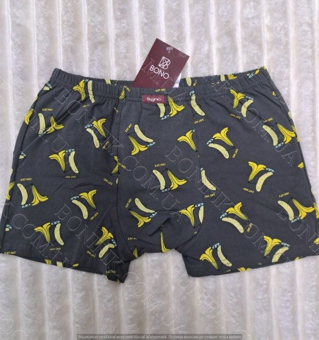 Мужские хлопковые боксеры с принтом бананов ТМ "BONO" (арт. МШ 950311) Кривий Ріг - зображення 1