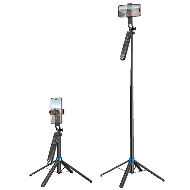 Монопод для селфи Hoco K22 Anti-shake с треногой + съемный BT пульт Херсон - изображение 2