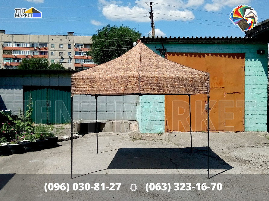 Шатер розсувний трансформер 3х3 Камуфляж - мобільні розкладні тенти намети виготовлення Запоріжжя - зображення 3