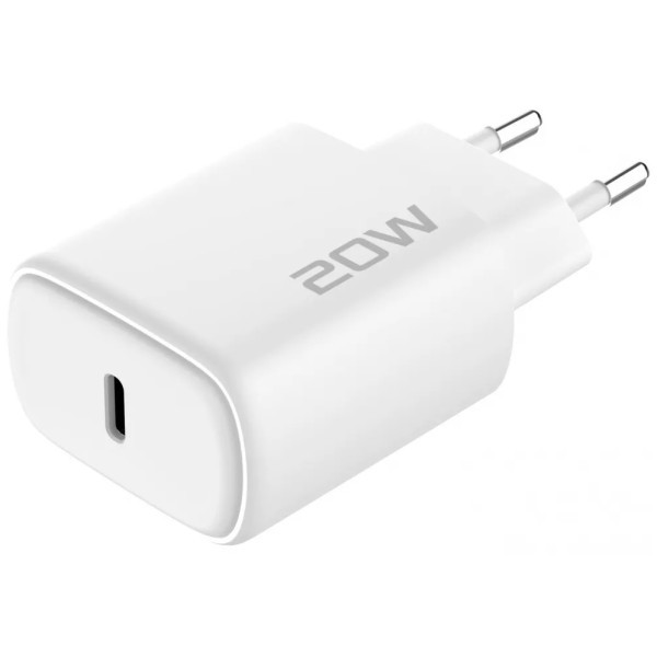 Мережевий зарядний пристрій Proove Silicone Power 2 20W (Type-C) + cable Type-C to Lightning 1m Whit Харків - зображення 3