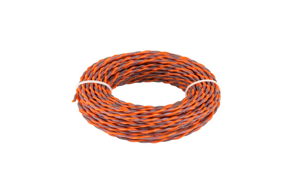 Леска для триммера бесшумная MASTERTOOL SPIRAL 3.00 мм 15 м двухцветная 19-1630 Харків - зображення 1