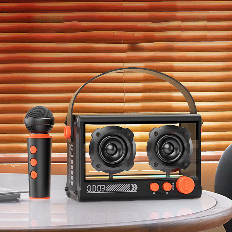 Bluetooth колонка QD03 Transparent с микрофоном Херсон - изображение 3