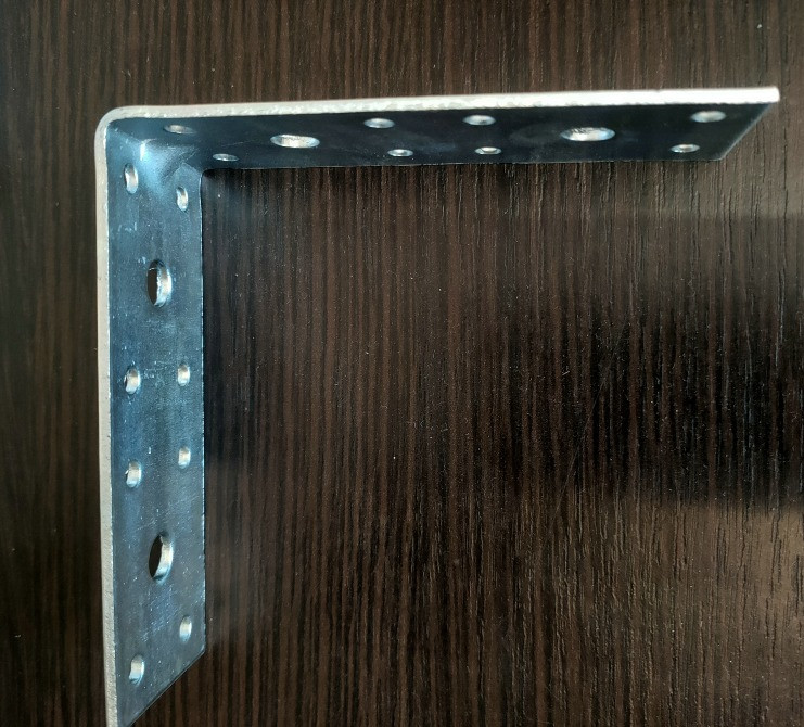 Куточок кріпильний цинк 100х100х35х2 з ребром жорсткості Нововолинськ - зображення 2