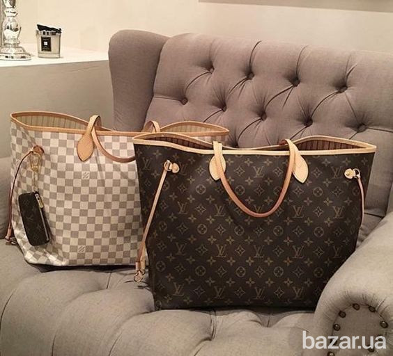 Женская большая вместительная коричневая сумка Шопер Люкс качество Луи Виттон Киев - изображение 1