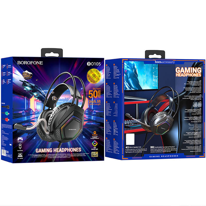 Накладные наушники Borofone BO105 Thunder 3.5mm+USB Херсон - изображение 6