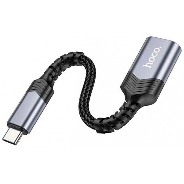 Адаптер Hoco UA24 Type-C male to USB female USB3.0 OTG Metal Gray Харків - зображення 2