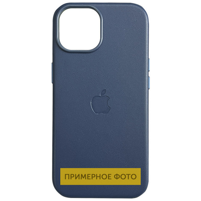Кожаный чехол Leather Case (AAA) with MagSafe and Animation для Apple iPhone 16 (6.1") Херсон - зображення 1