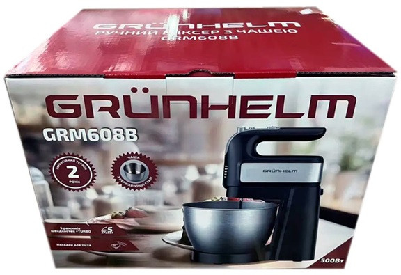 Миксер стационарный Grunhelm GRM608B 500 Вт черный Київ - зображення 3