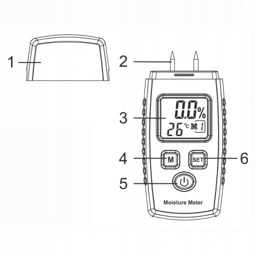 Влагомер древесины и стройматериалов 0-70%  WINTACT WT660 Харьков - изображение 8