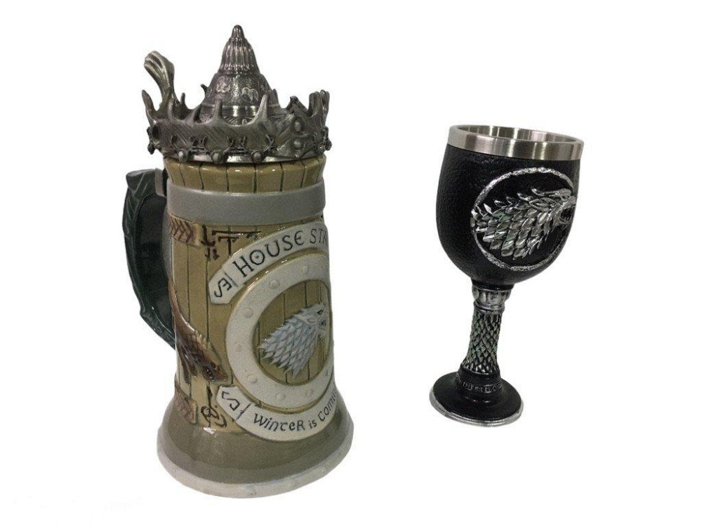 Подарочный набор Кухоль Игра Престолов Дом Старков и Бокал Дом Старков (код 00374) Київ - зображення 1