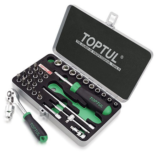 Набор головок с трещоткой TOPTUL 1/4" 31ед. GCAD3101 Харьков - изображение 1