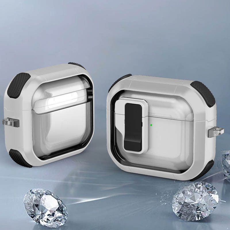 Футляр противоударный Locking Button для наушников Airpods 4 Херсон - зображення 4