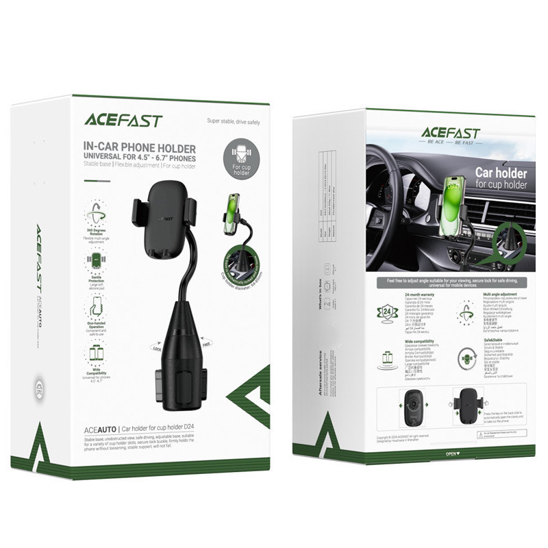Автодержатель Acefast D24 for cup holder Херсон - зображення 6