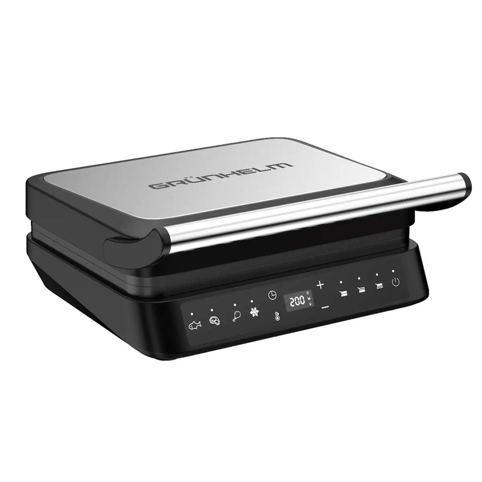 Гриль контактный Grunhelm G2201 2200 Вт черный Київ - зображення 1