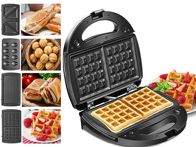 Сендвичница со съемными пластинами 4в1 Monte MT-3526 Київ - зображення 2