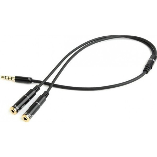 Аудіо-кабель Cablexpert 3.5 mm 4-pin-3.5 mm stereo+мікрофон 0.2 м Black (CCA-417M) (Код товару:19988 Харків - зображення 2