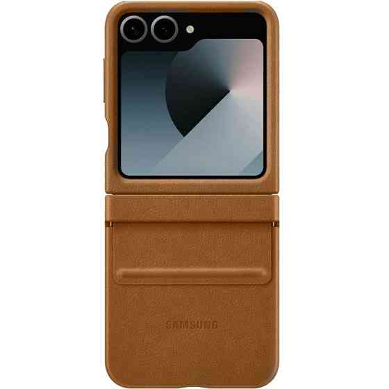 Кожаный чехол Leather Case (AAA) для Samsung Galaxy Z Flip7 Херсон
