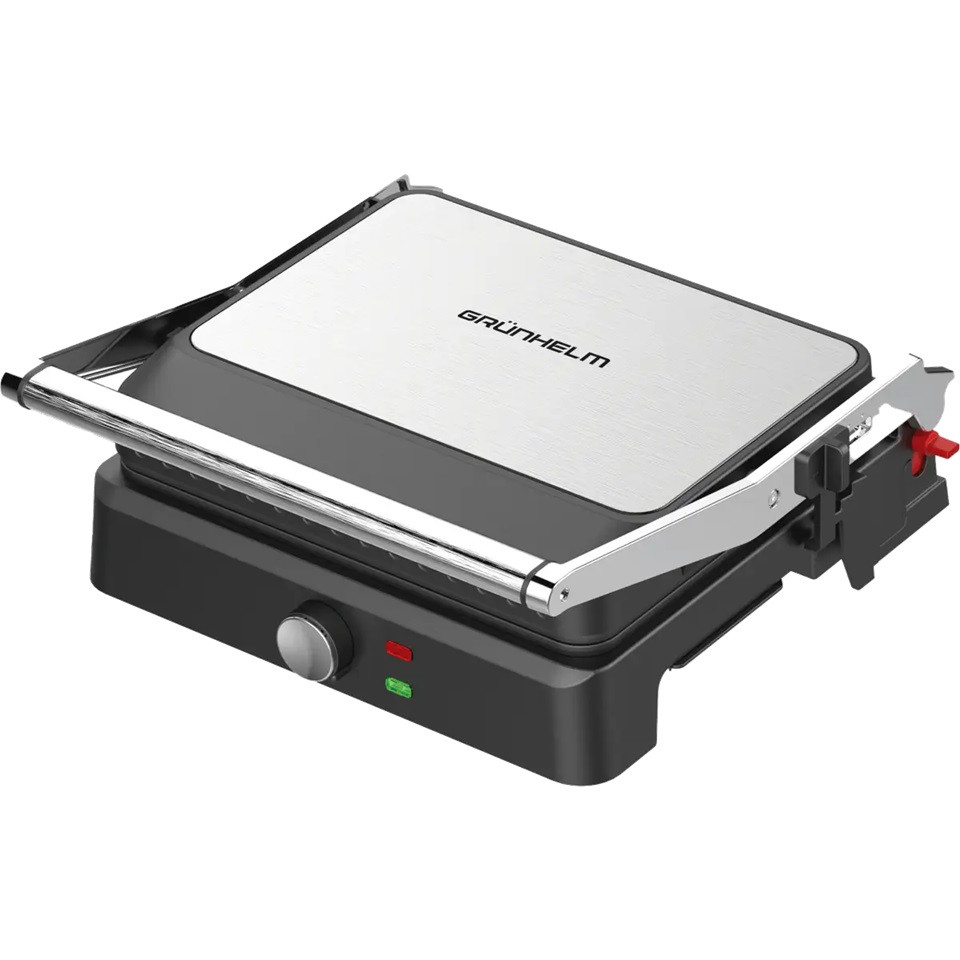 Гриль контактный Grunhelm G2209 2200 Вт серебристый Киев - изображение 1