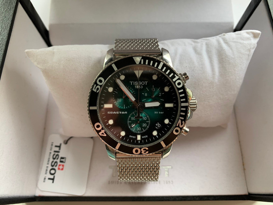 Дайверские часы TISSOT Seastar 1000 (НОВЫЕ) T120417 ремешок, браслет Киев - изображение 6