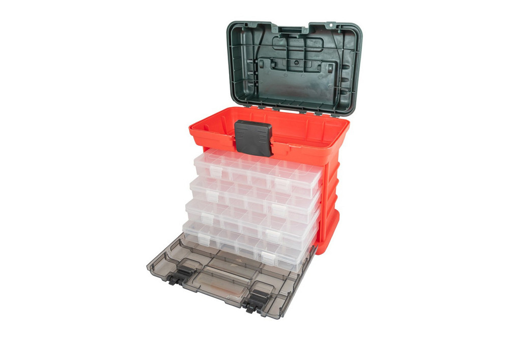 Органайзер MASTERTOOL с выдвижными боксами 4 шт 73 секции 11" 279х184х254 мм 79-3182 Харків - зображення 3