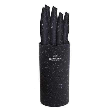 Набір кухонних ножів Bohmann BH-6165-Black 6 предметів чорний Київ - зображення 1