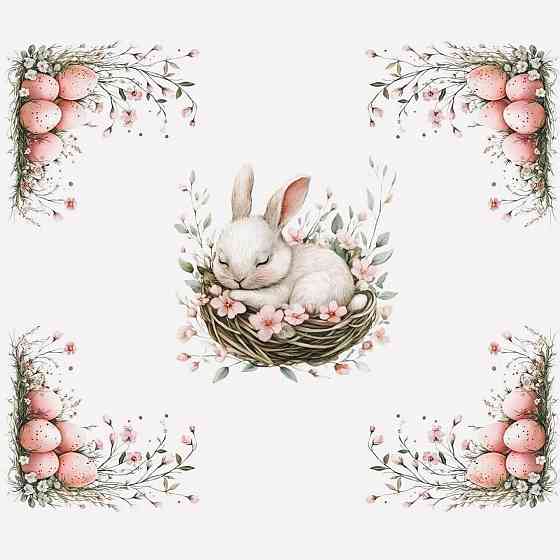 Скатерть пасхальная с тефлоновым покрытием 175×215 см, разноцветная Одеса