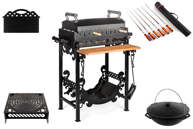 Мангал гриль BBQ SmokeHouse Античный в комплектации "Maximum" Харків - зображення 1