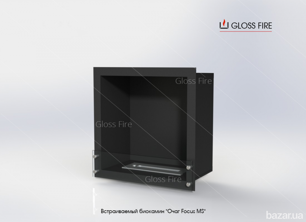 Вбудований біокамін «Очаг 600 MS-арт.010» Gloss Fire Харків - зображення 3