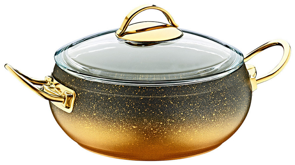 Каструля зі скляною кришкою OMS 3141-22-Gold 3.5 л 22 см Київ - зображення 1