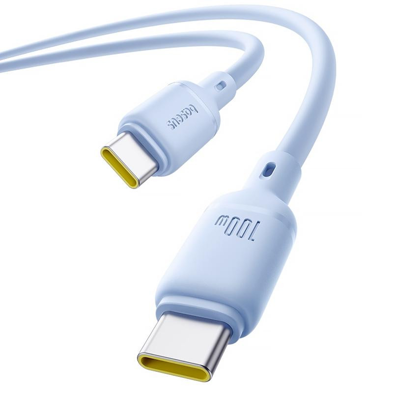 Дата кабель Baseus Silky Series OS Fast Charging Type-C to Type-C 100W (1m) (P10377704) Херсон - зображення 3