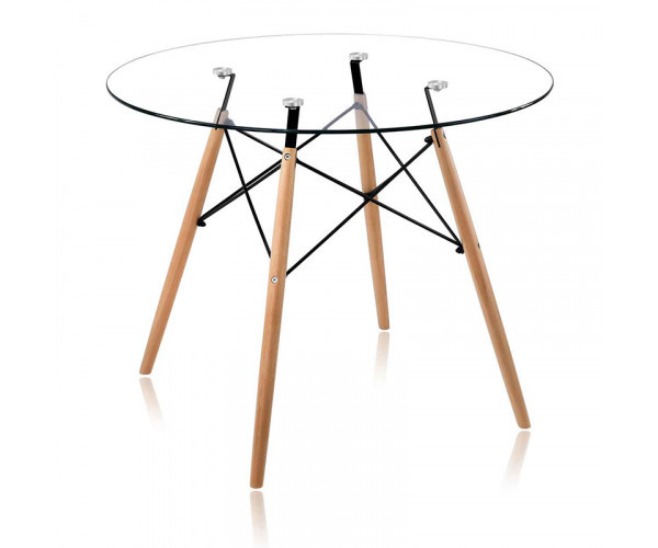 Стіл Імз Eames скляний круглий д. 80 см Дніпро - зображення 1