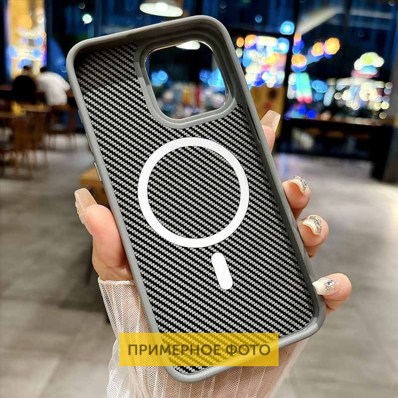 Чехол TPU+PC Carbon with Magnetic Fit для Apple iPhone 16 (6.1") Херсон - зображення 2