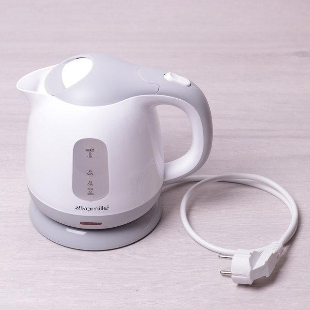 Электрочайник белый с серым на 1 л Kamille KM-1719B Киев - изображение 7