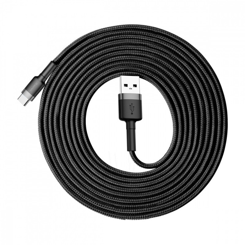 Дата кабель Baseus Cafule Type-C Cable 2A (3m) (CATKLF-U) Херсон - зображення 3