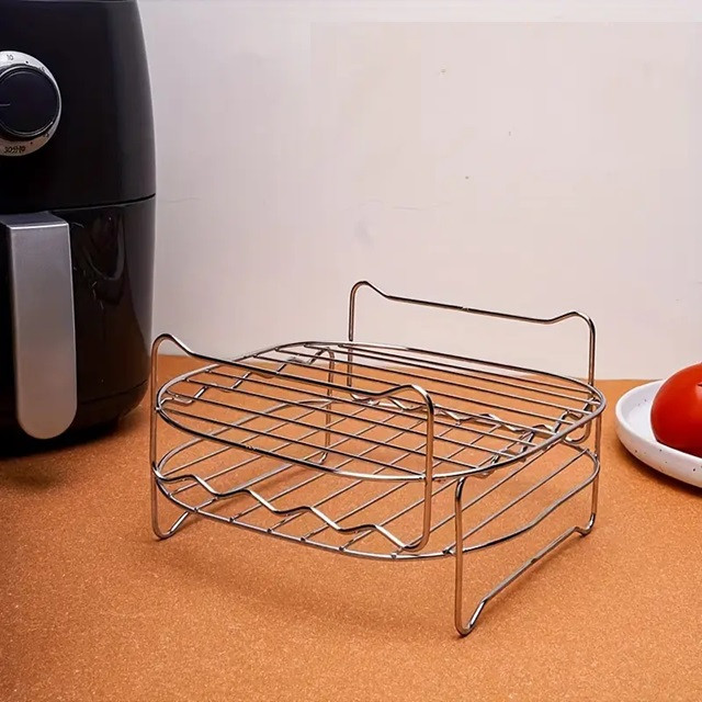 Гриль подставка в аерогриль 19285 19х7 см серебристый Киев - изображение 4