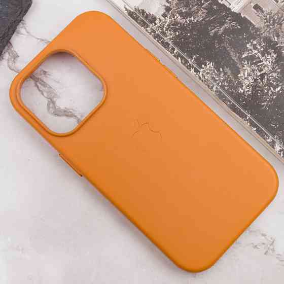 Кожаный чехол Leather Case (AAA) with MagSafe and Animation для Apple iPhone 14 Pro Max (6.7") Херсон