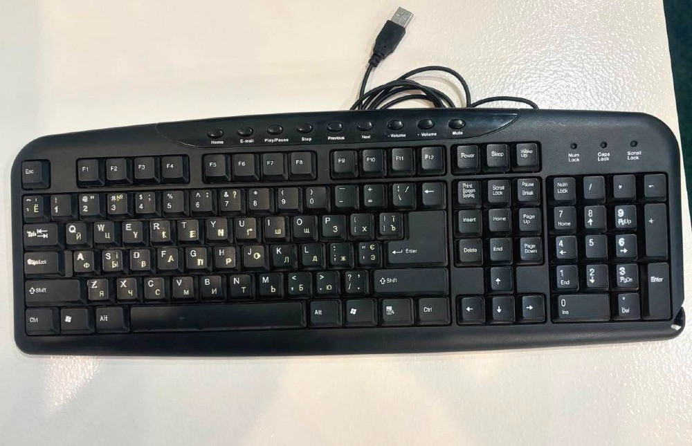 Клавиатура/клавіатура для ПК Canyon CNE-CKEY2 USB проводна с подставкой Киев - изображение 1