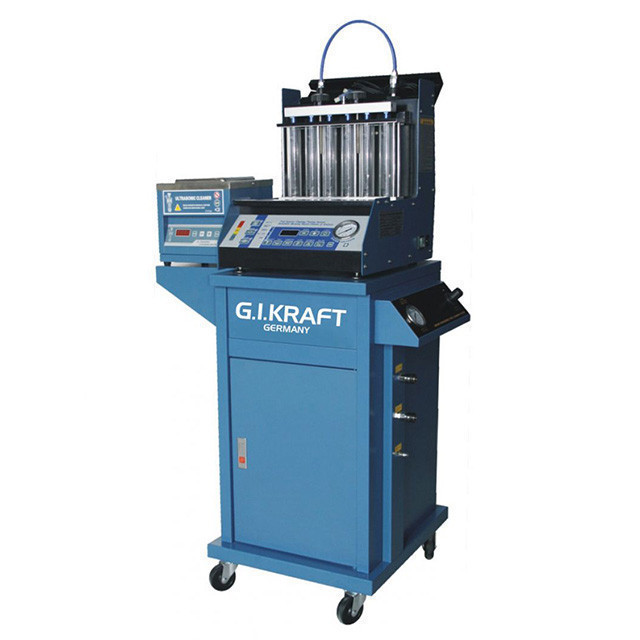 Стенд для промывки форсунок (6 форсунок, тележка, УЗ-ванна с таймером) G.I. KRAFT GI19114 Харків - зображення 1