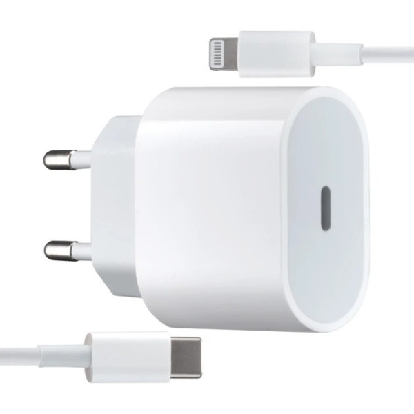 МЗП Apple 25W + cable Type-C+Lightning (MHJ83ZMA/A) White Харьков - изображение 1