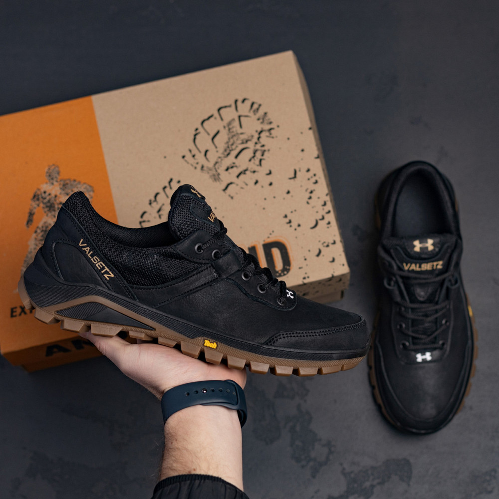 Мужские кожаные кроссовки Valsetz Black Originals Київ - зображення 10