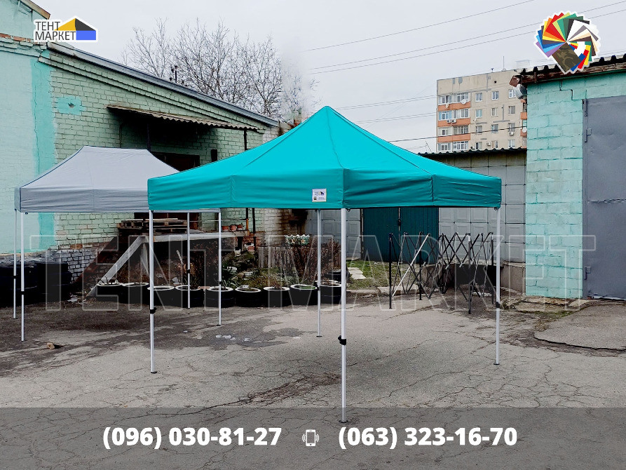 Тент купол 3х2 Бірюзовий брезент на китайский намет. Тенти шатри намет Виготовлення пошитття Продаж Запорожье - изображение 4
